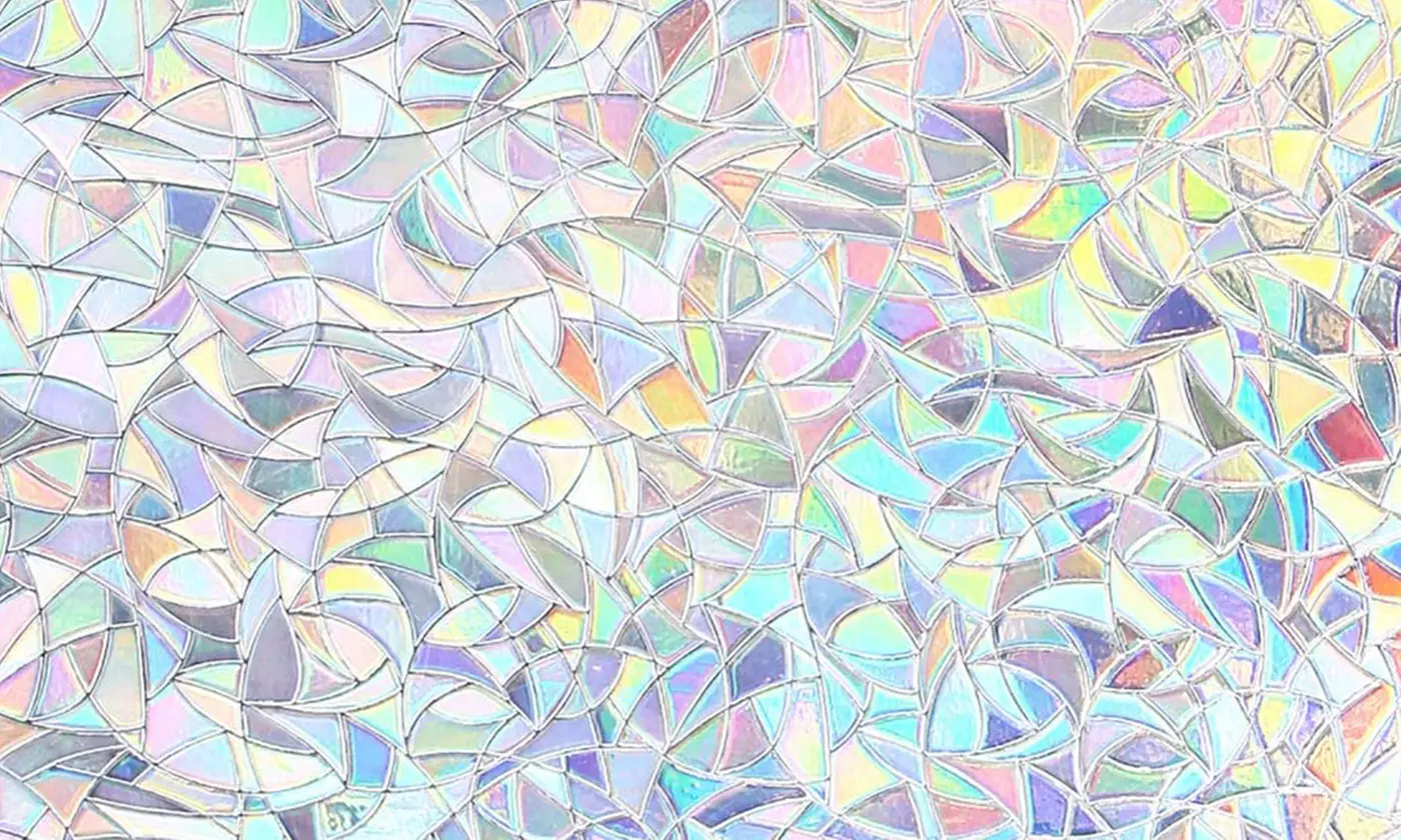 iMounTEK Rainbow Effect Window Film Static Cling 3D Decorative Window Decal - Primary Image