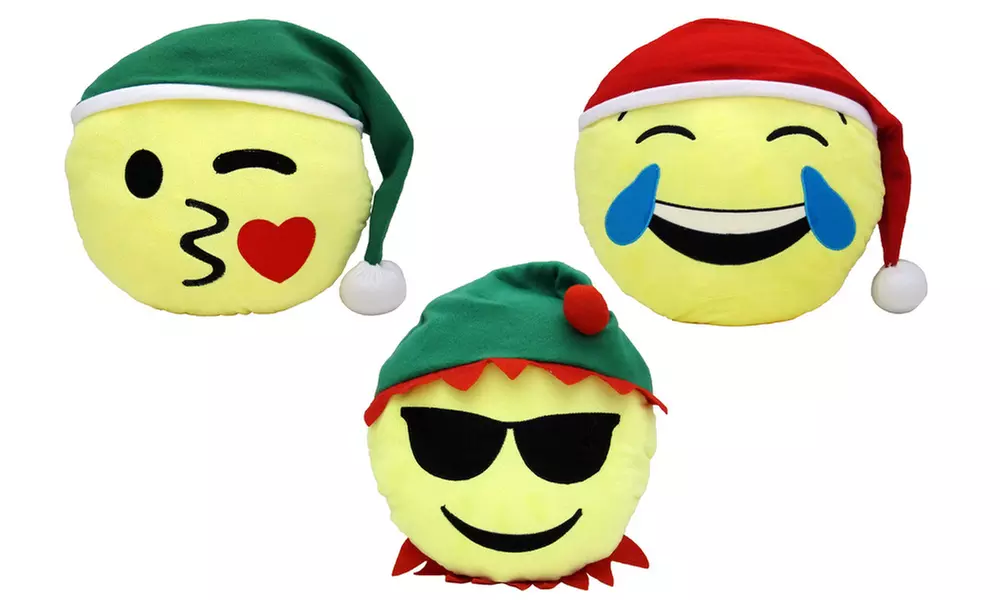 Christmas Emoji Plush Pillows - Primary Image