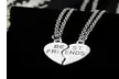 Heart Pendant Pieces Broken Two Best Friend Friendship Necklace - Second Medium