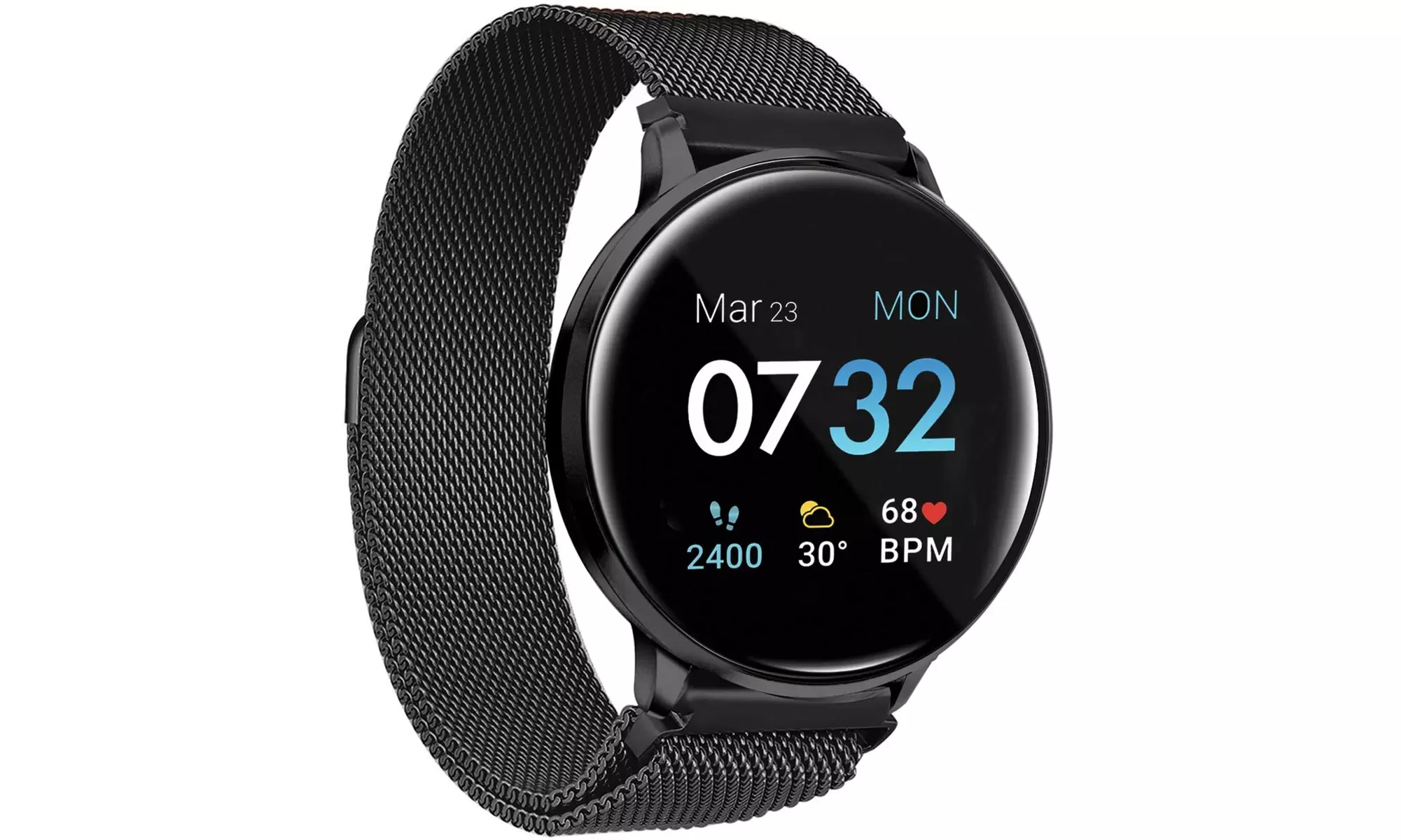 iTouch Sport 3 Smartwatch Fitness Track, Mesh Strap Comp w Android iOS - Primary Image
