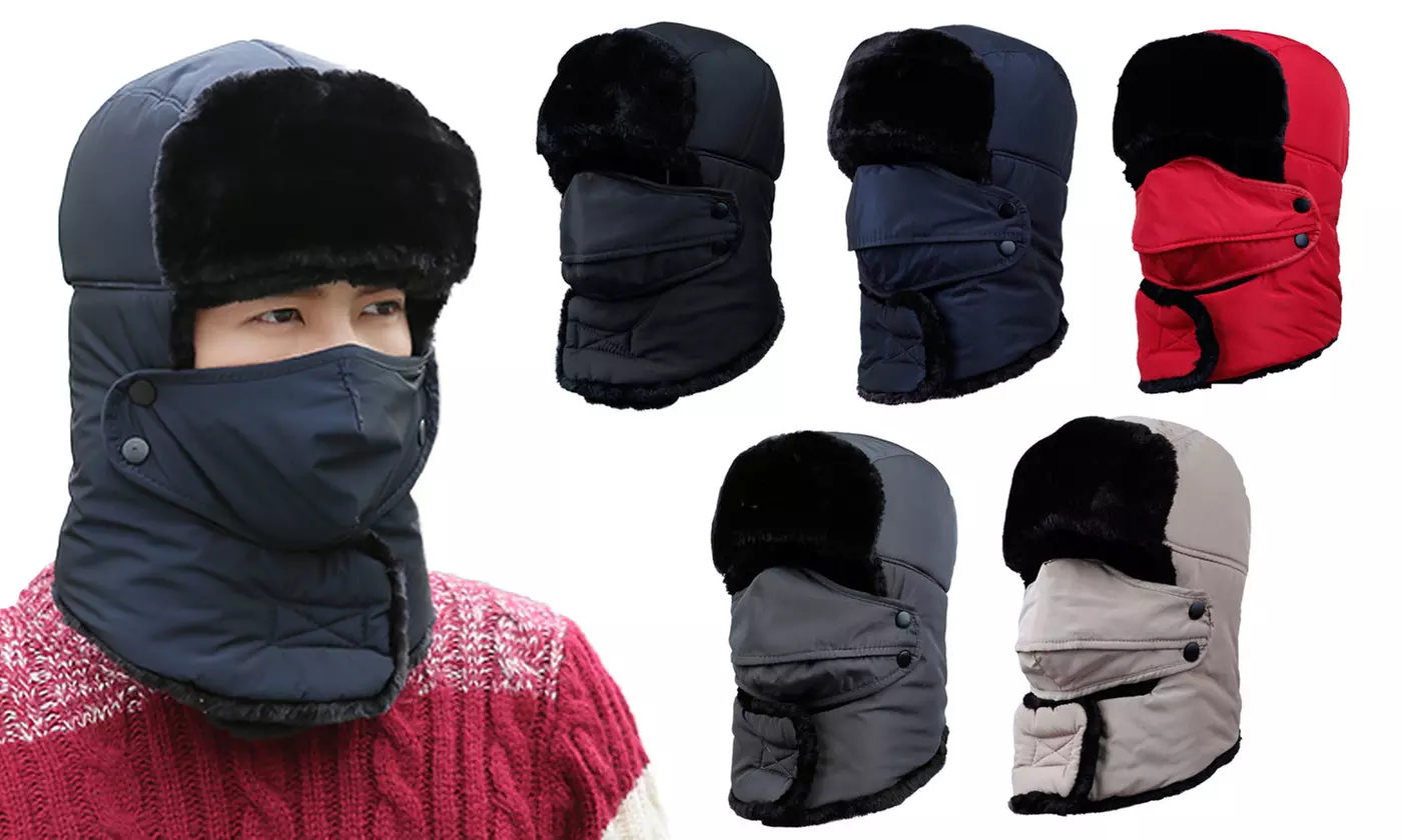 Winter Trapper Hat Warm Trooper Balaclavas Ear Flap Windproof Mask - Primary Image