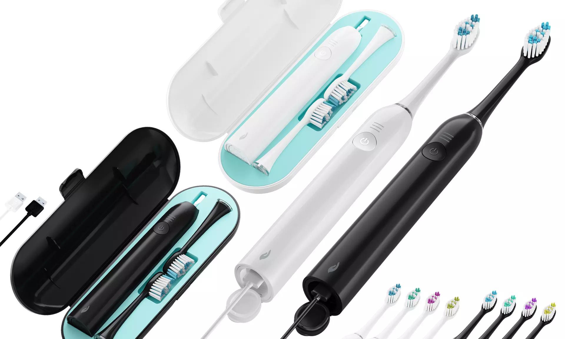 e Brush Sonic USB Toothbrush with Travel Case and 4 Brush-Heads - Primary Image