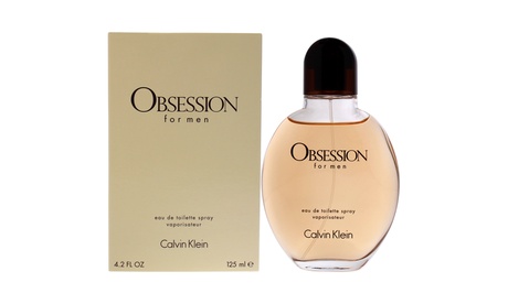 Calvin Klein Obsession For Men 4.2 Oz EDT Spray Men Spray 4.2 Oz Mandarin Mandarin Eau De Toilette