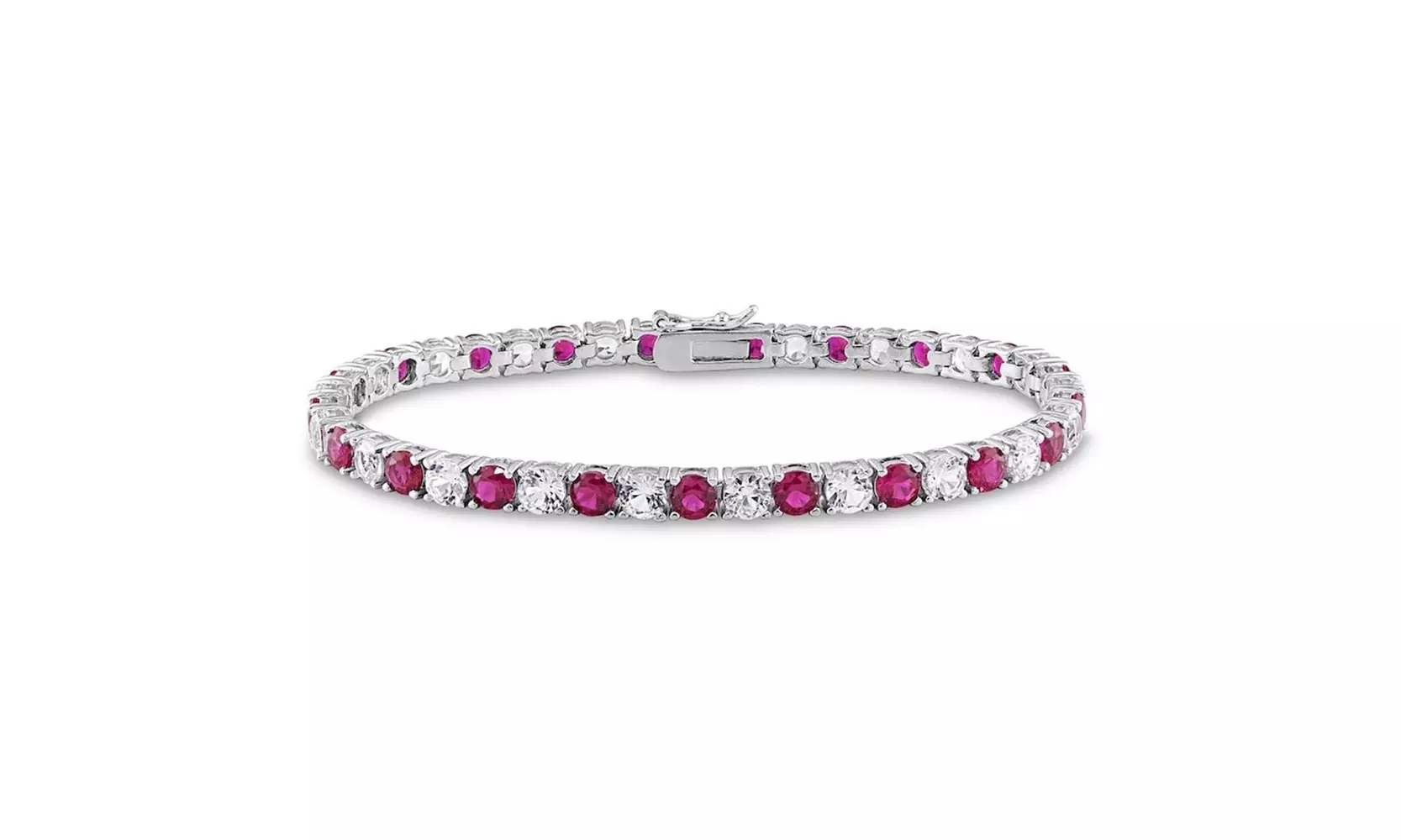 4mm CZ Round Cut Prong Set Tennis Bracelet Sterling Silver