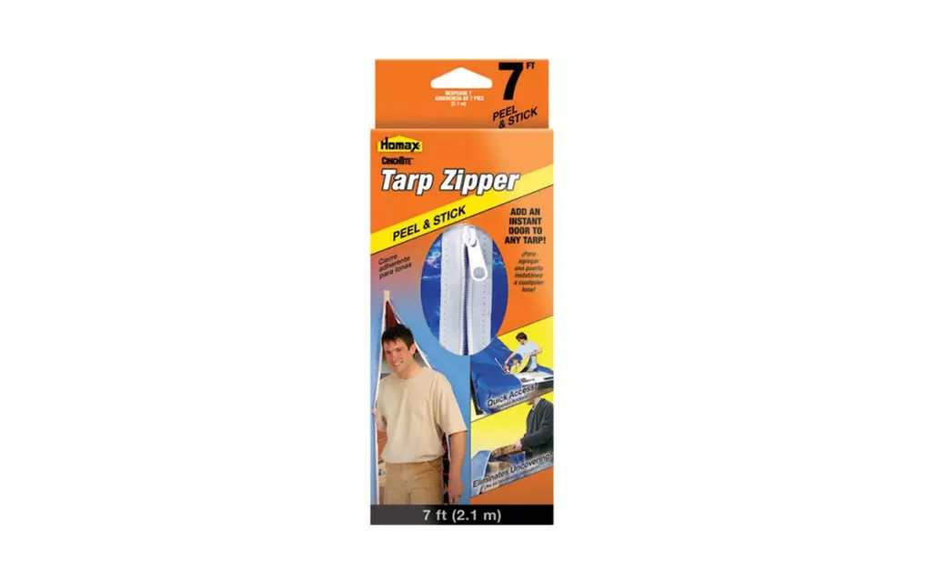 Homax 5363 CinchTite Tarp Zipper Door, 7' - Primary Image