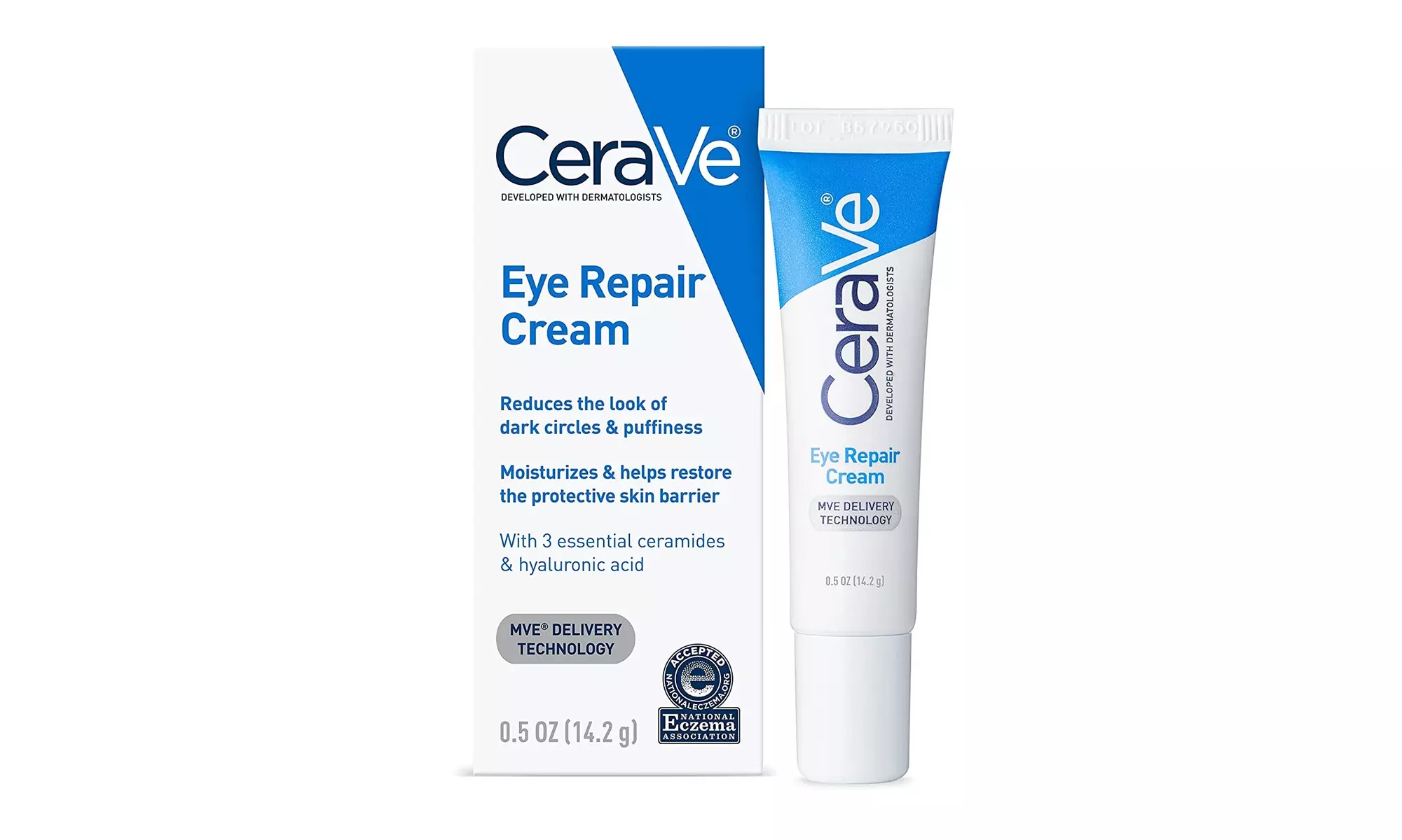 CeraVe Eye Repair Cream Under Eye Cream for Dark Circles and Puffiness Suitable  - Primary Image
