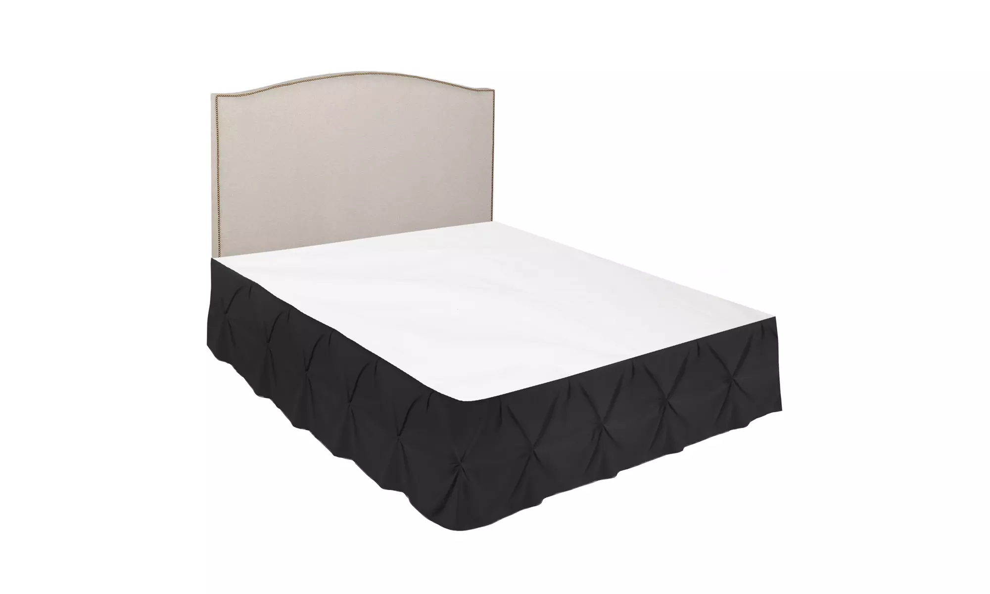 Nestl Pinch Pleat Bed Skirt - 14 inch Tailored Drop Pintuck Dust Ruffle