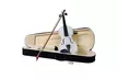 New 4/4 Acoustic Violin Case Bow Rosin White - Second Medium