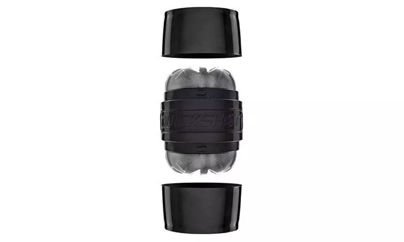 Fleshlight Quickshot Boost, Black Discreet Portable Case, Oral Stimulation  - Primary Image