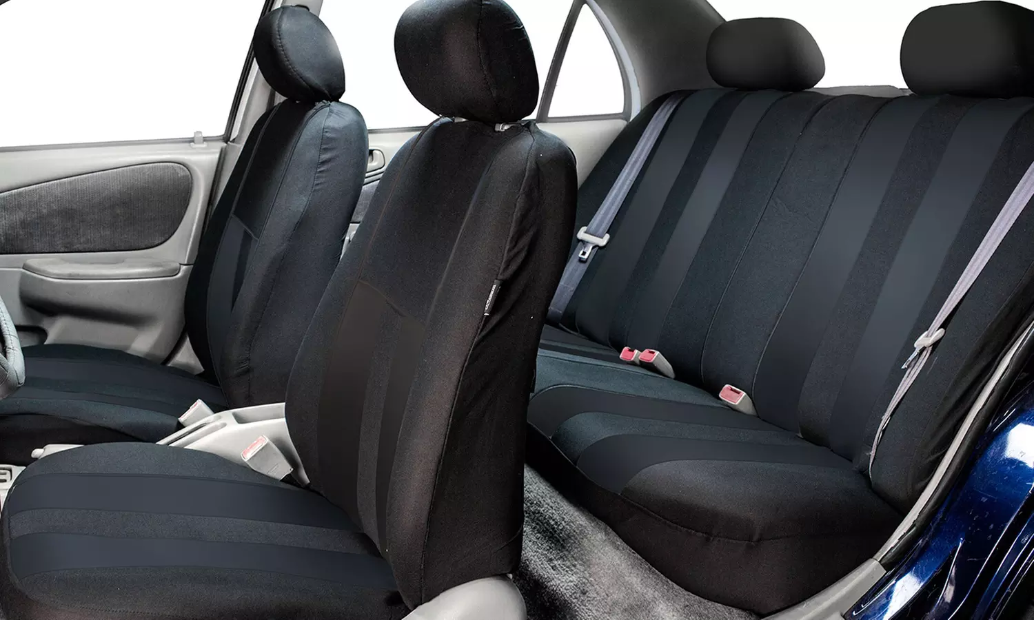 Universal Fit Modern Striped Airbag Compatible Seat Covers -NEW- FB036115 - Primary Image