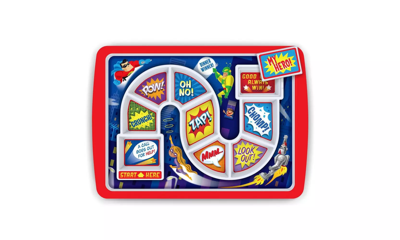 Fred and Friends Dinner Winner Kid's Meal Tray Plate Pirates - Primary Image