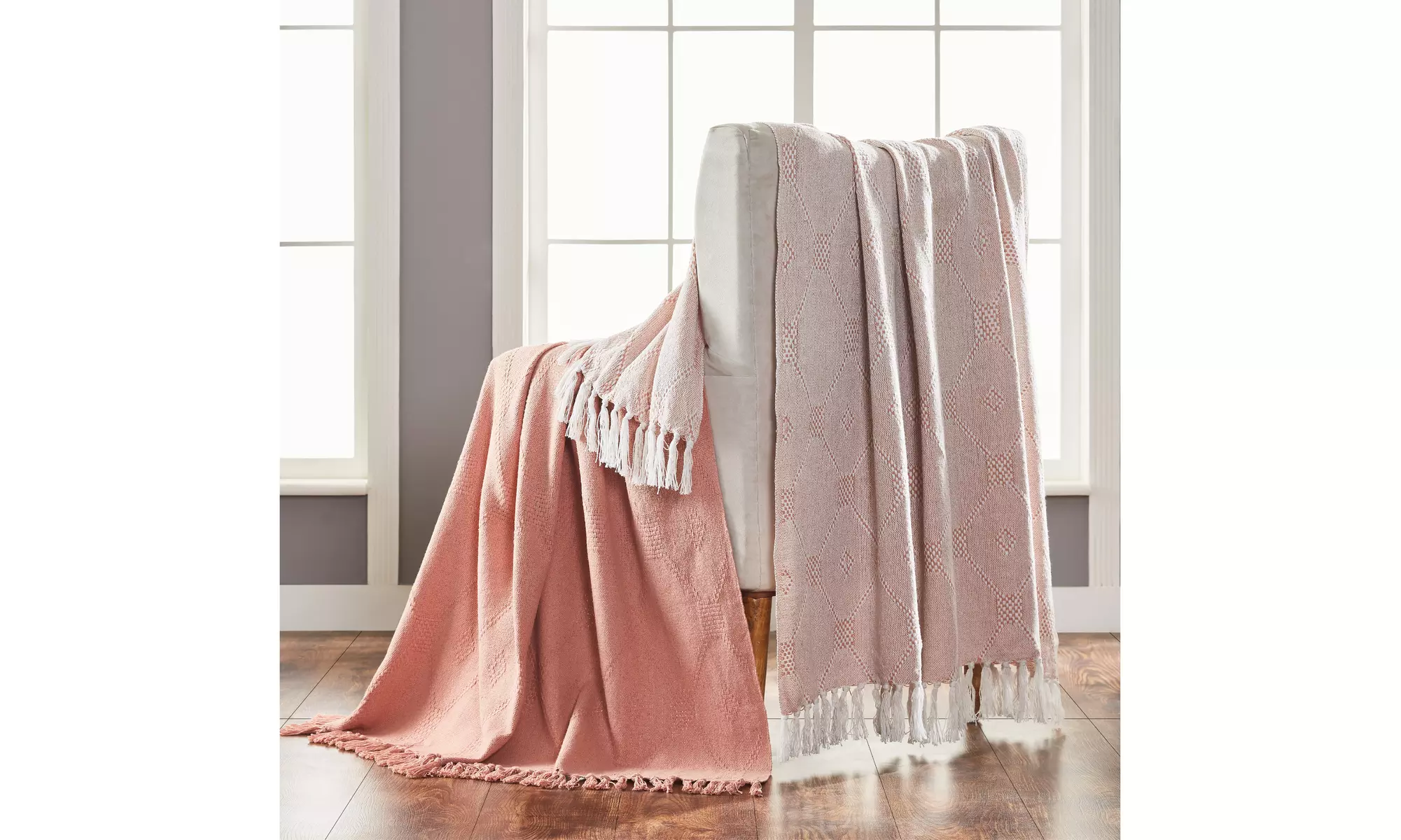 Modern Threads 2 Pack 100% Cotton Chester Throw - Primary Image