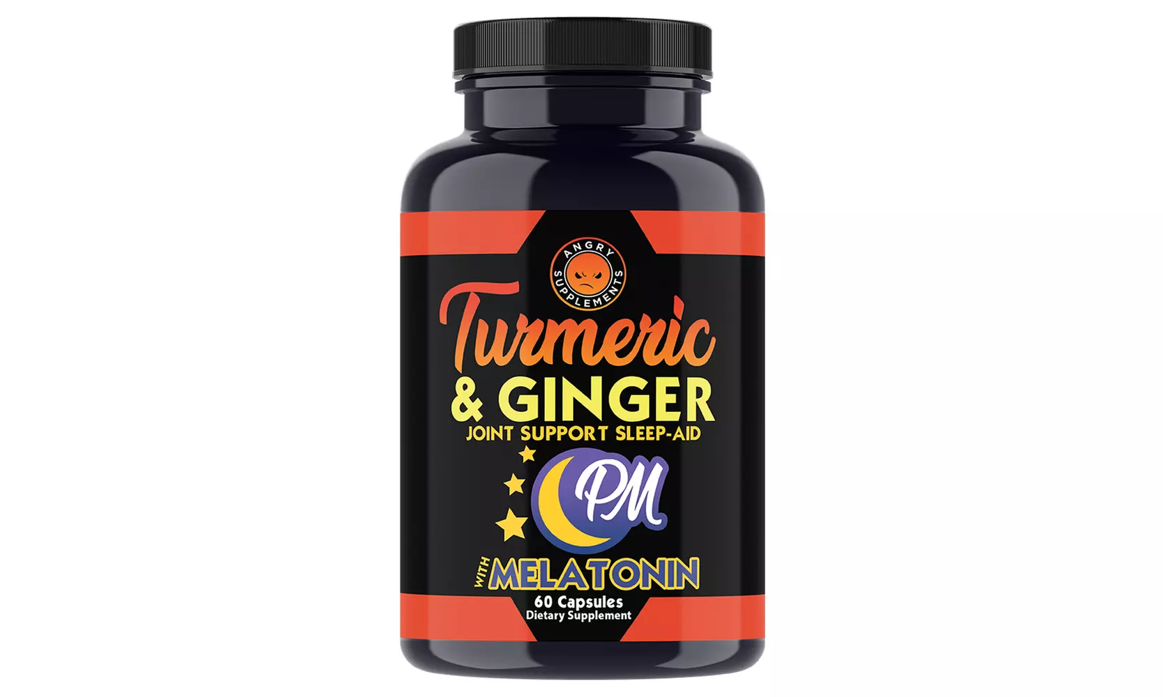 Angry Supplements Turmeric & Ginger Maxx AM, Turmeric Ginger PM Sleep Aid 2-PK