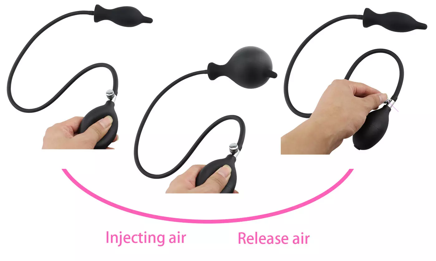 Inflatable Anal Plug with Pump Expandable Plugs Mssager - Second Medium