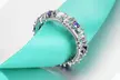 Creative fashion two-color cubic zirconia ladies cross ring - Second Medium