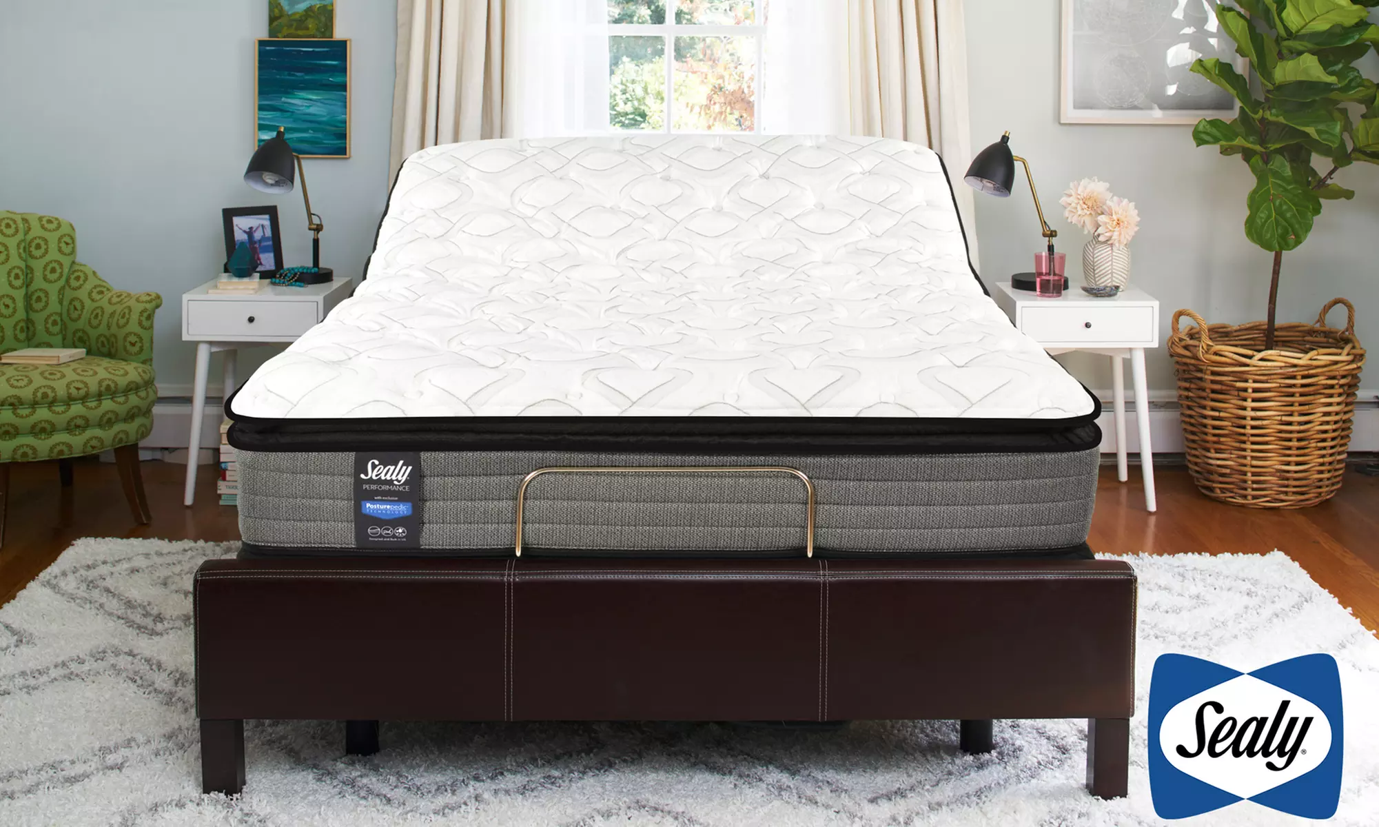 Sealy Response Performance 14'' Plush Pillowtop Mattress with Adjustable Base - Primary Image