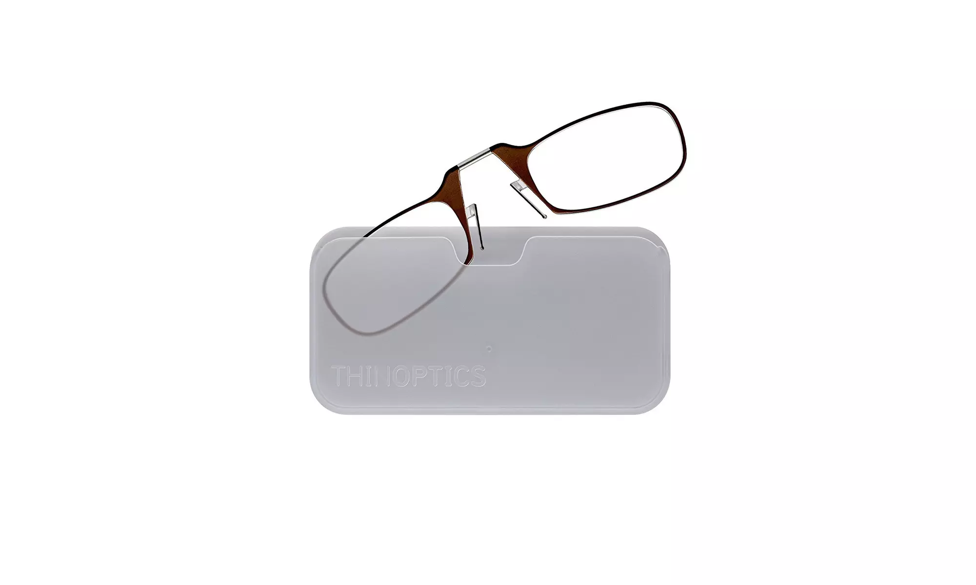 ThinOptics Everywhere White Pod Brown Frames - Primary Image