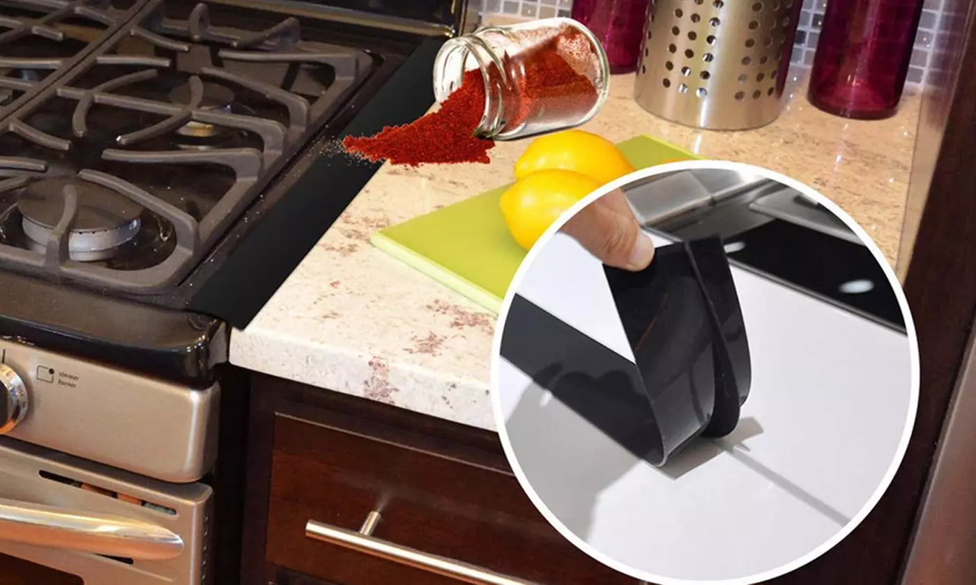 2-6 Pack Silicone Stove Cooktop Counter Gap Covers Kitchen Gap Filler Cover