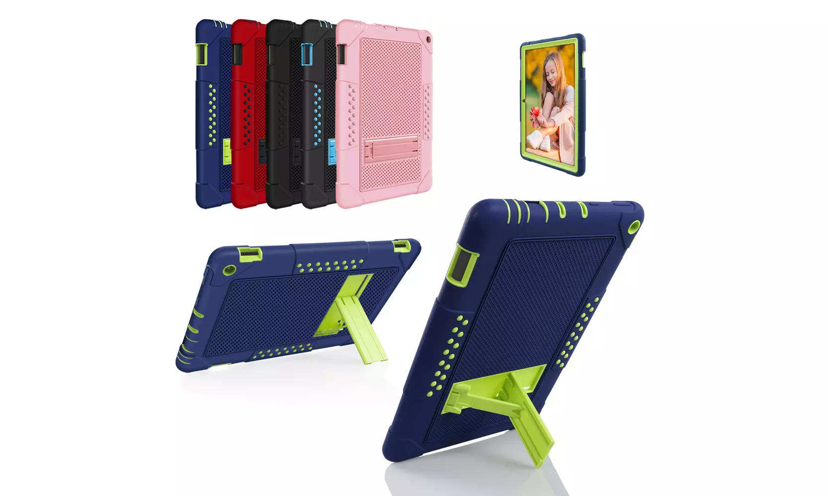 For Amazon Fire HD 10 11th Gen Tablet Heavy Duty Shockproof Hybrid Rugged Case - Primary Image
