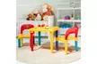 Costway Letter Kids Table&Chairs Play Set Toddler Child Toy Home Furniture - Second Medium