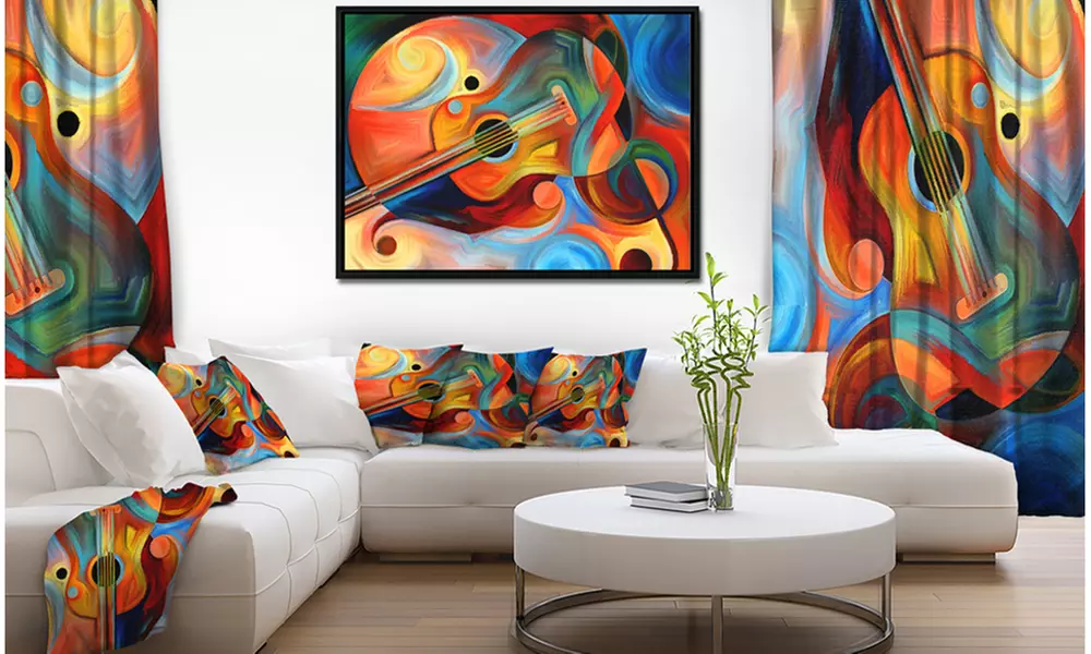 Music and Rhythm - Abstract Framed Canvas Art Print - Primary Image