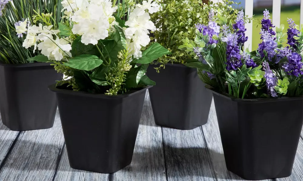 Pure Garden 6" Flower Pots (1- or 4-Pack) - Primary Image