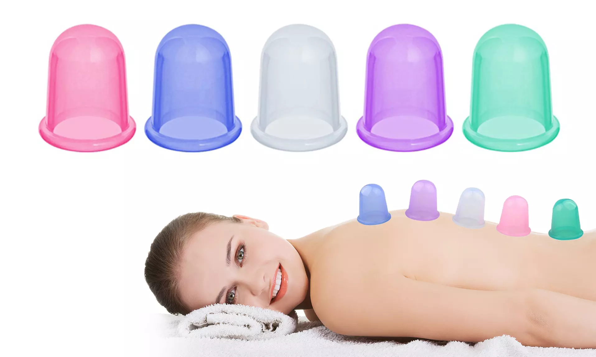 Anti-Cellulite Silicone Vacuum Massage Cups for Cupping Therapy - 2 and 5 Packs - Primary Image