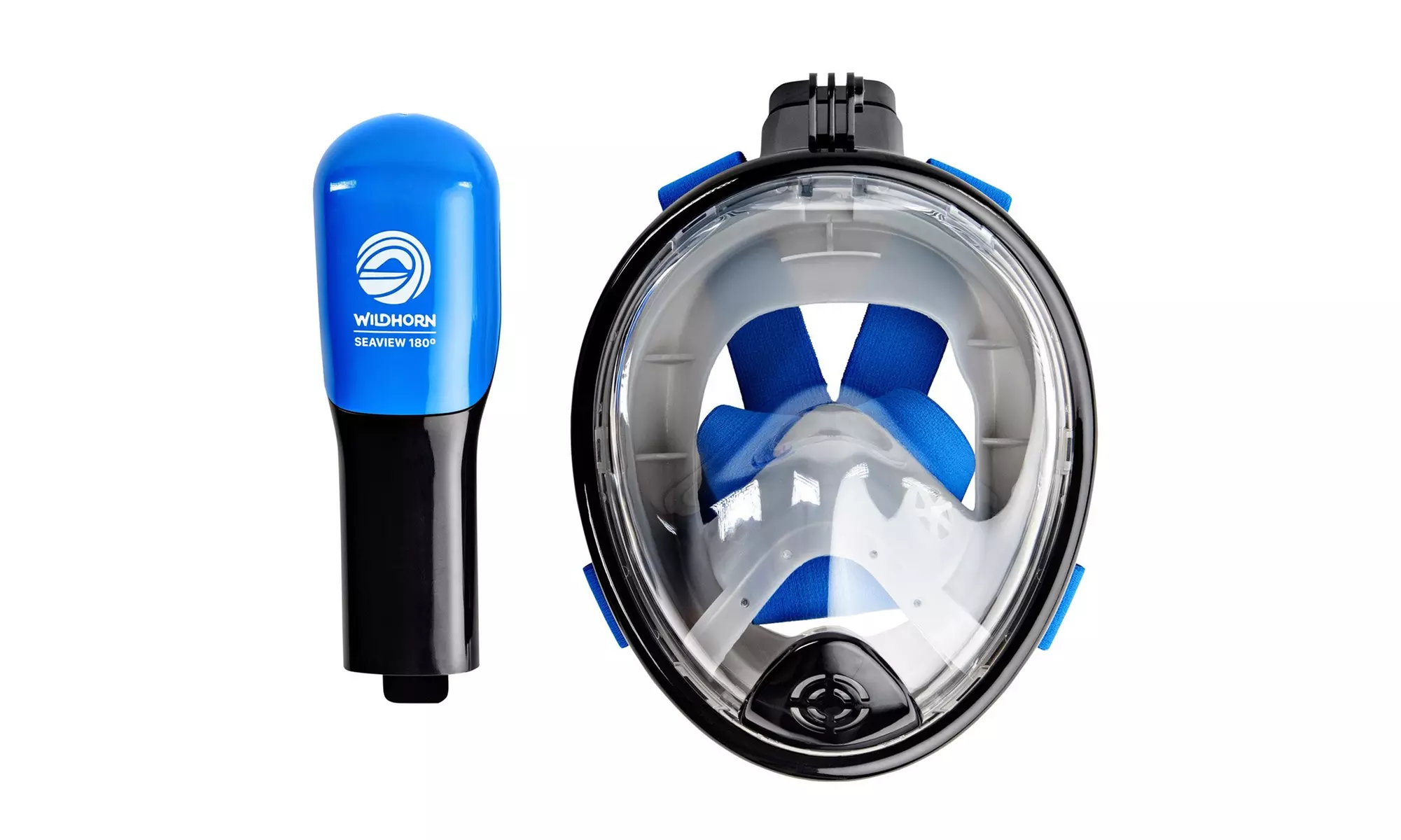 WildHorn Outfitters Seaview GoPro Compatible Snorkel Mask Panoramic  - Primary Image