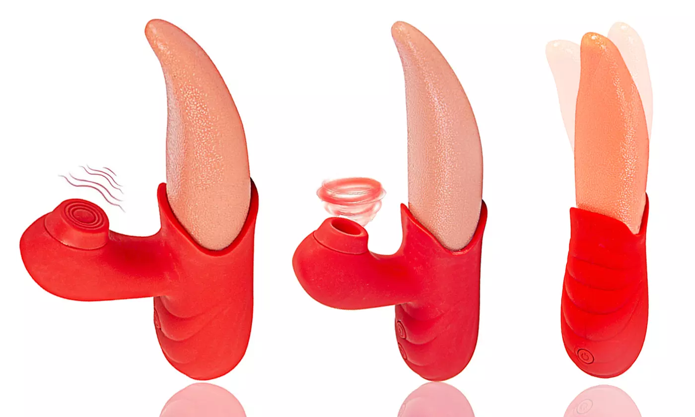 3 Kinds Realistic Tongue Vibrator Clitoris licking G Spot Massager Sex toy - Primary Image