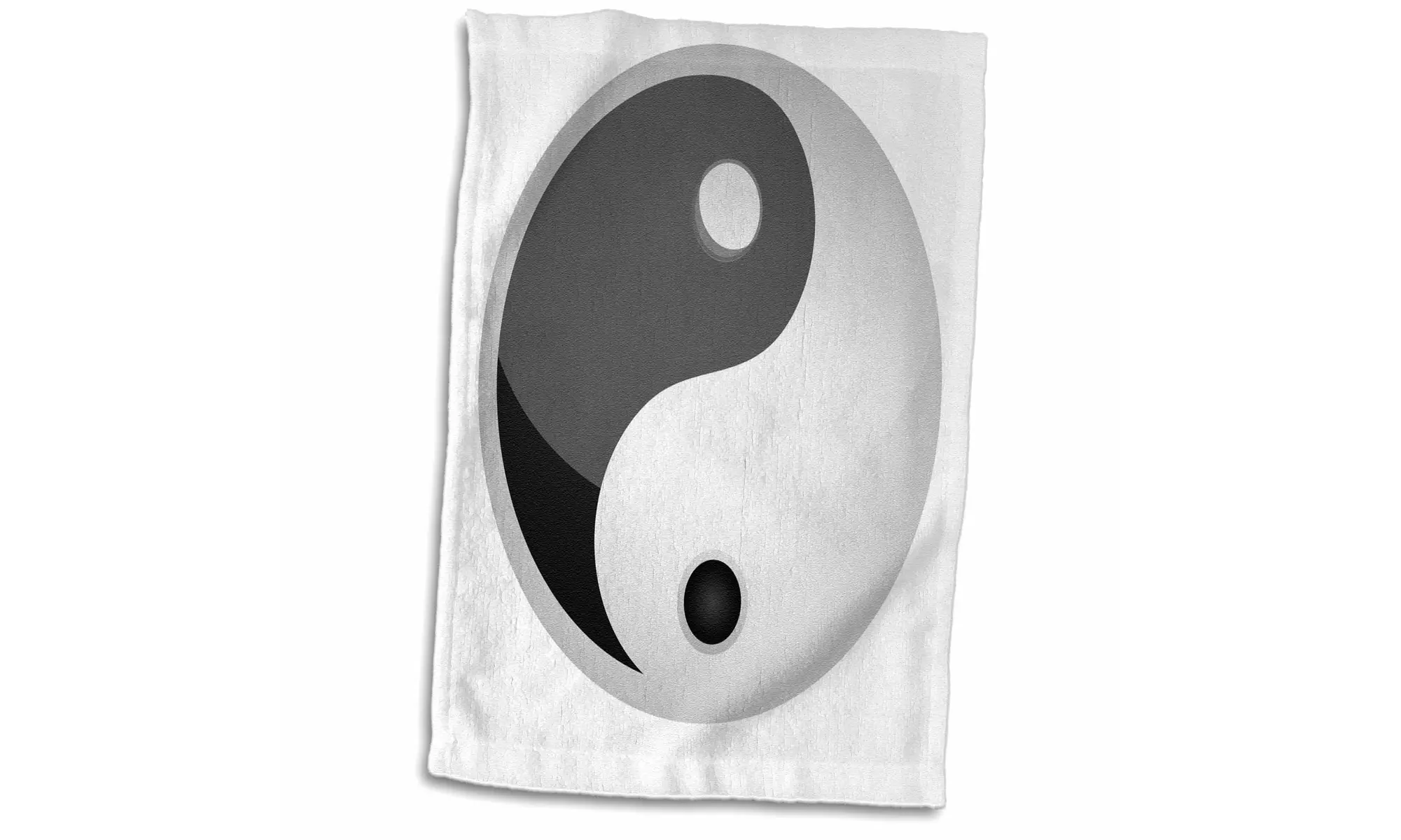  Towel - Black and White Yin and Yang Sign - 15 by 22-inches  - Primary Image