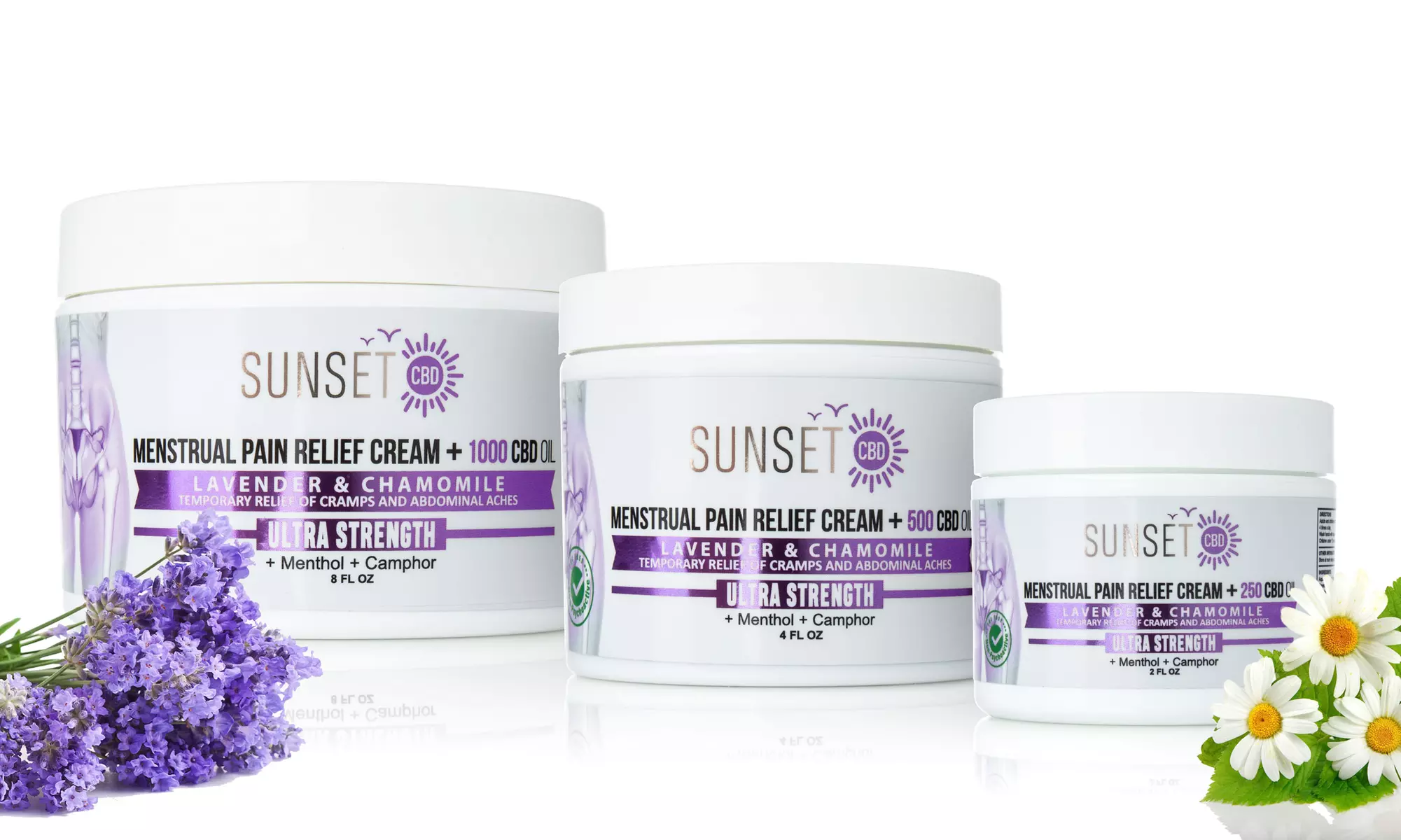 CBD & Lavender Infused Pain Relief Cream for Joints, Muscles, and Menstrual Pain - Primary Image