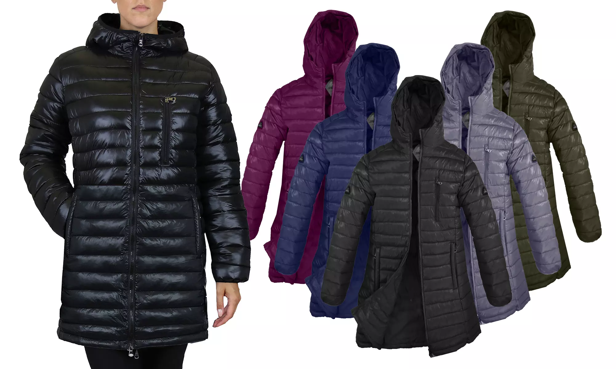 Spire By Galaxy Women's Lightweight Puffer Jacket - Plus Sizes Available - Primary Image