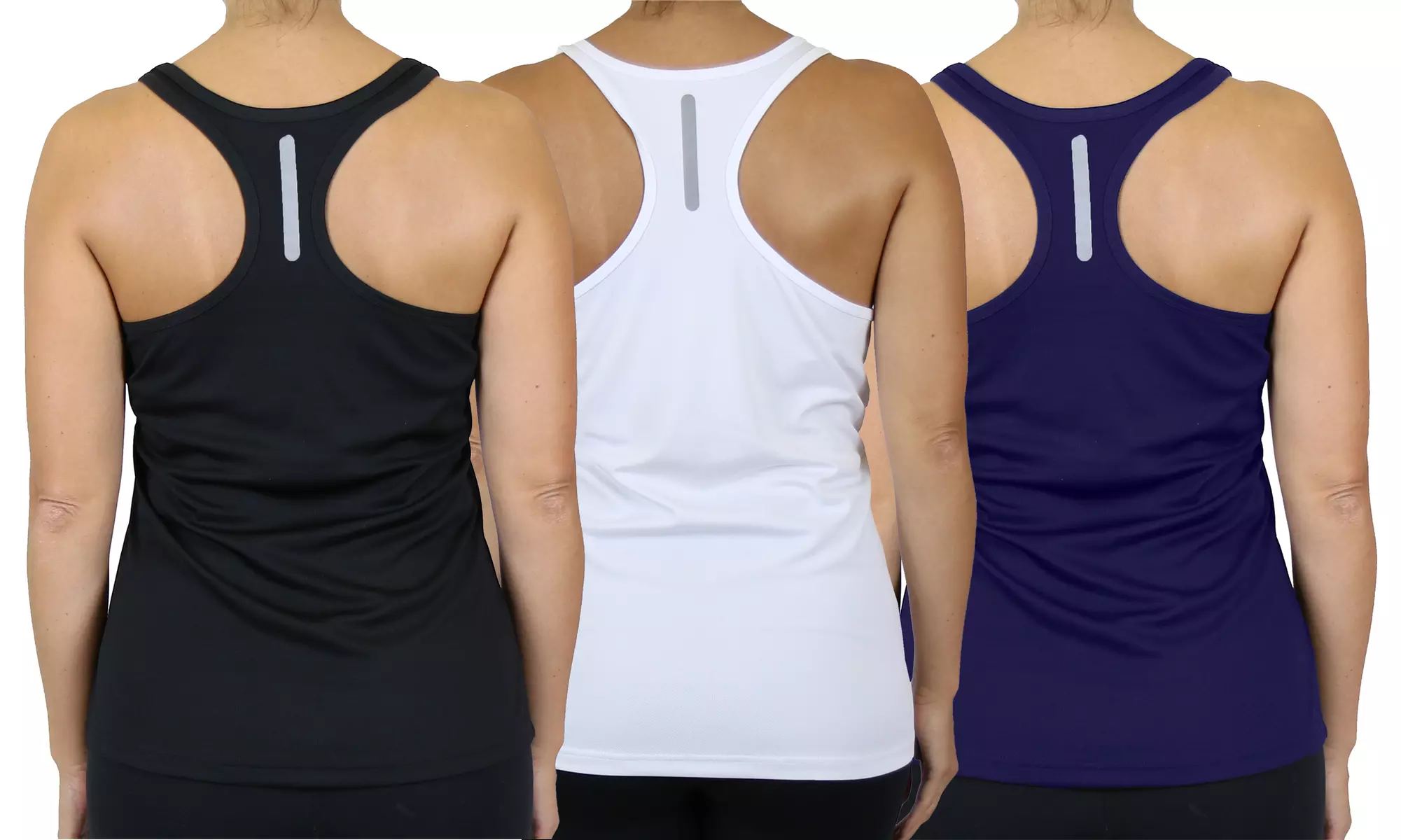 3-Pack Galaxy By Harvic Women's Moisture-Wicking Racerback Tanks (S-3XL)