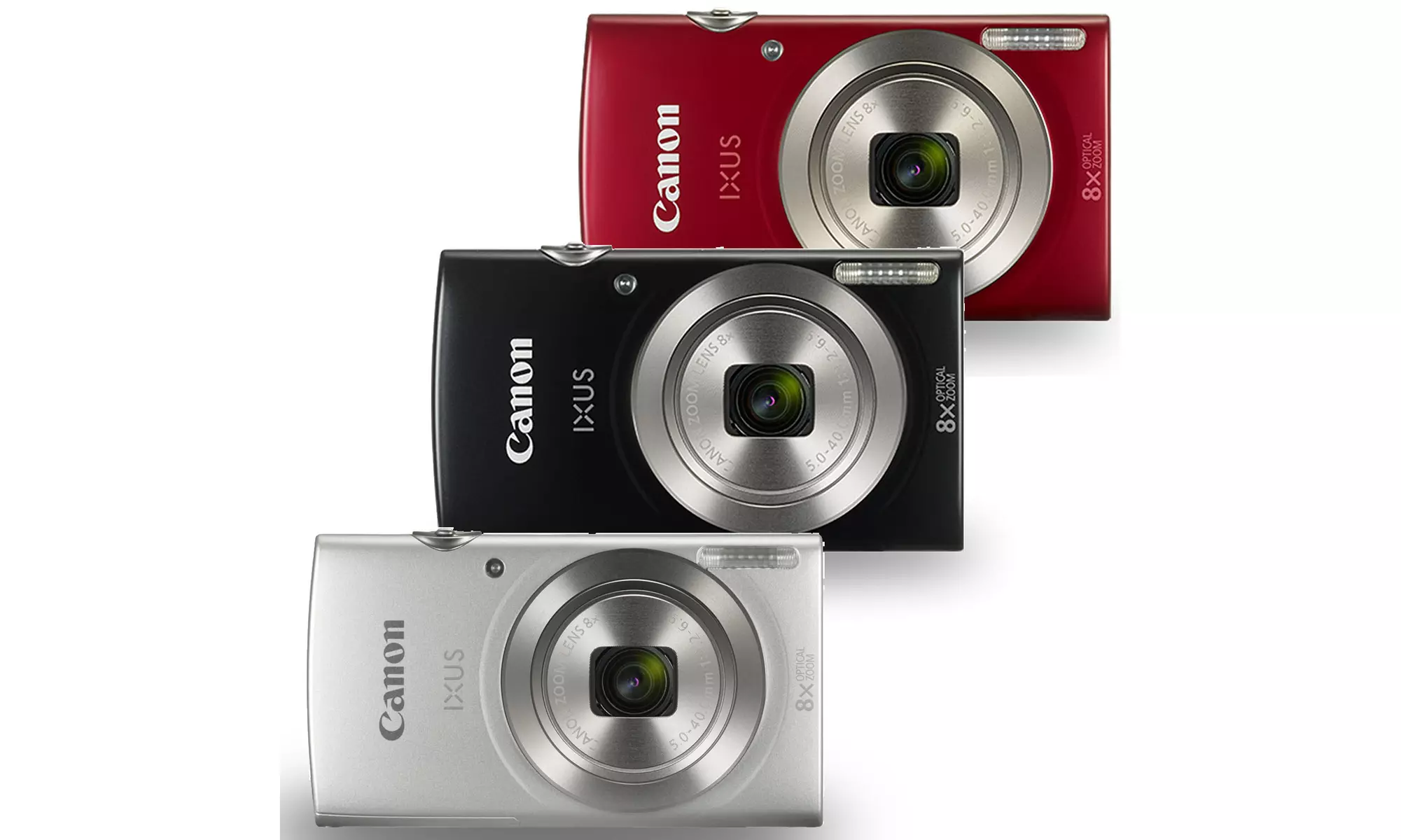 Canon Powershot Ixus 185 / Elph 180 Digital Camera Silver Black or Red - Primary Image