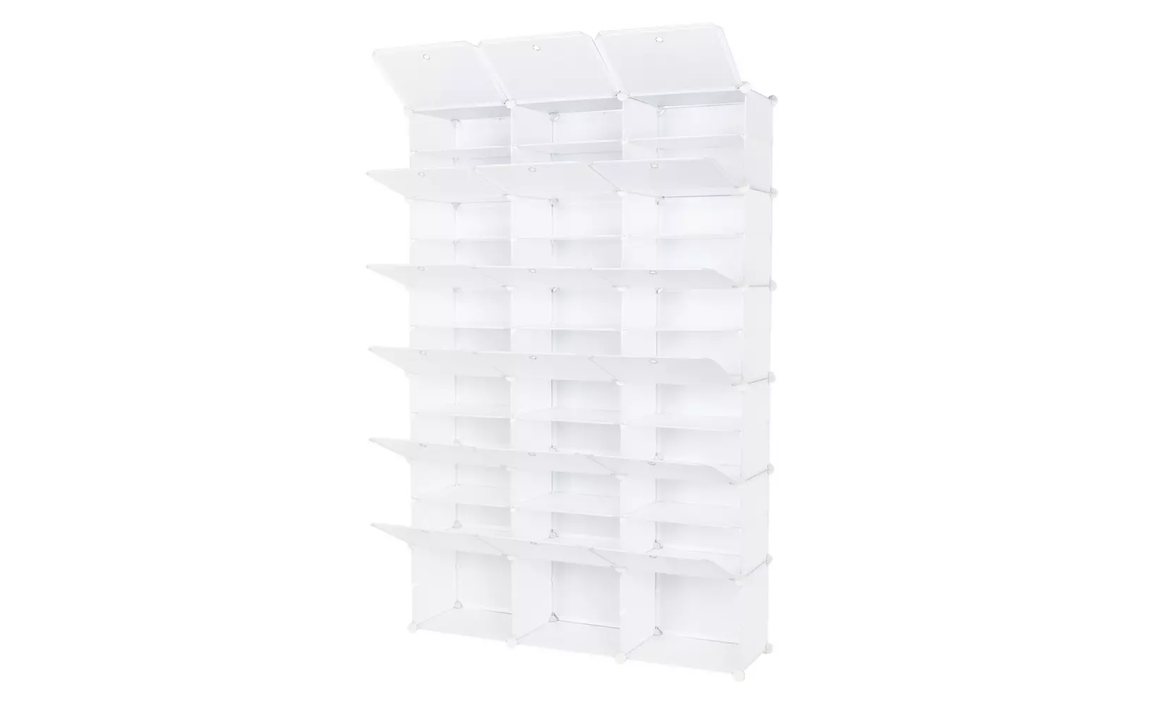 12 Tiers 72 Pairs Shoe Rack Shelf Shoe Cabinet Shoe Storage Stand Tower White - Second Medium