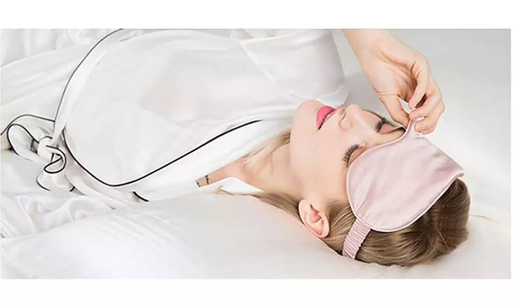 Double-sided Satin Silky travel Sleep Eye Mask Cover Padded Blindfold Smooth