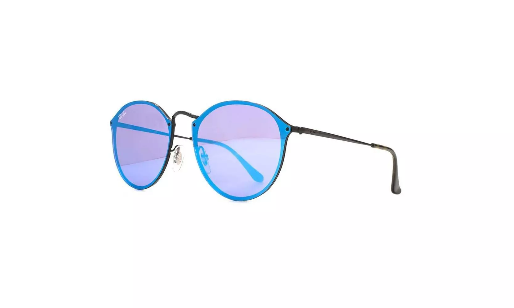 Ray-Ban RB3574N Round Lens Sunglasses Blue Frame 59-14‎ Ray Ban Blaze Round RB3574N S... | Groupon Goods main image 3