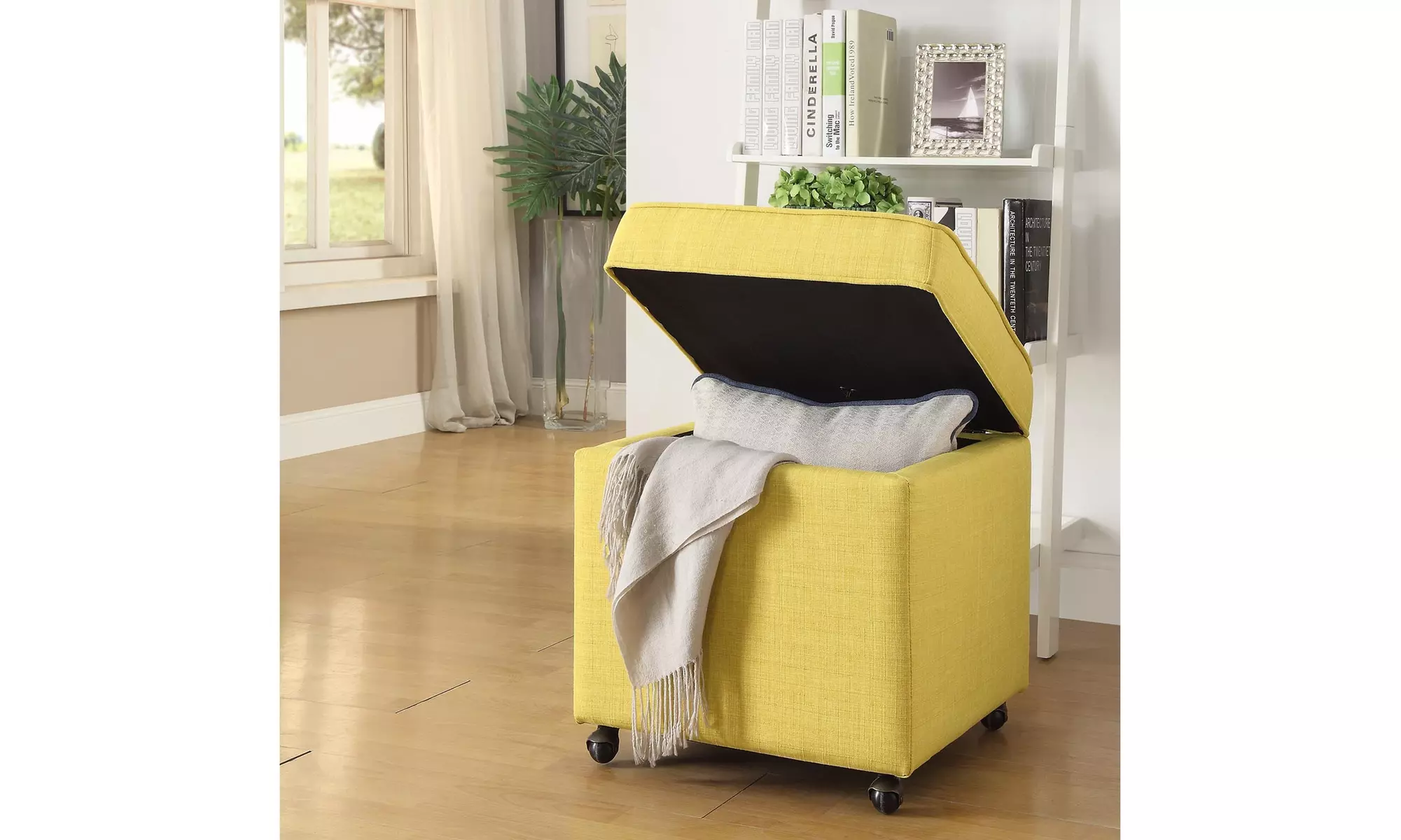 Collins Storage Cube Ottoman with Wheels - Primary Image