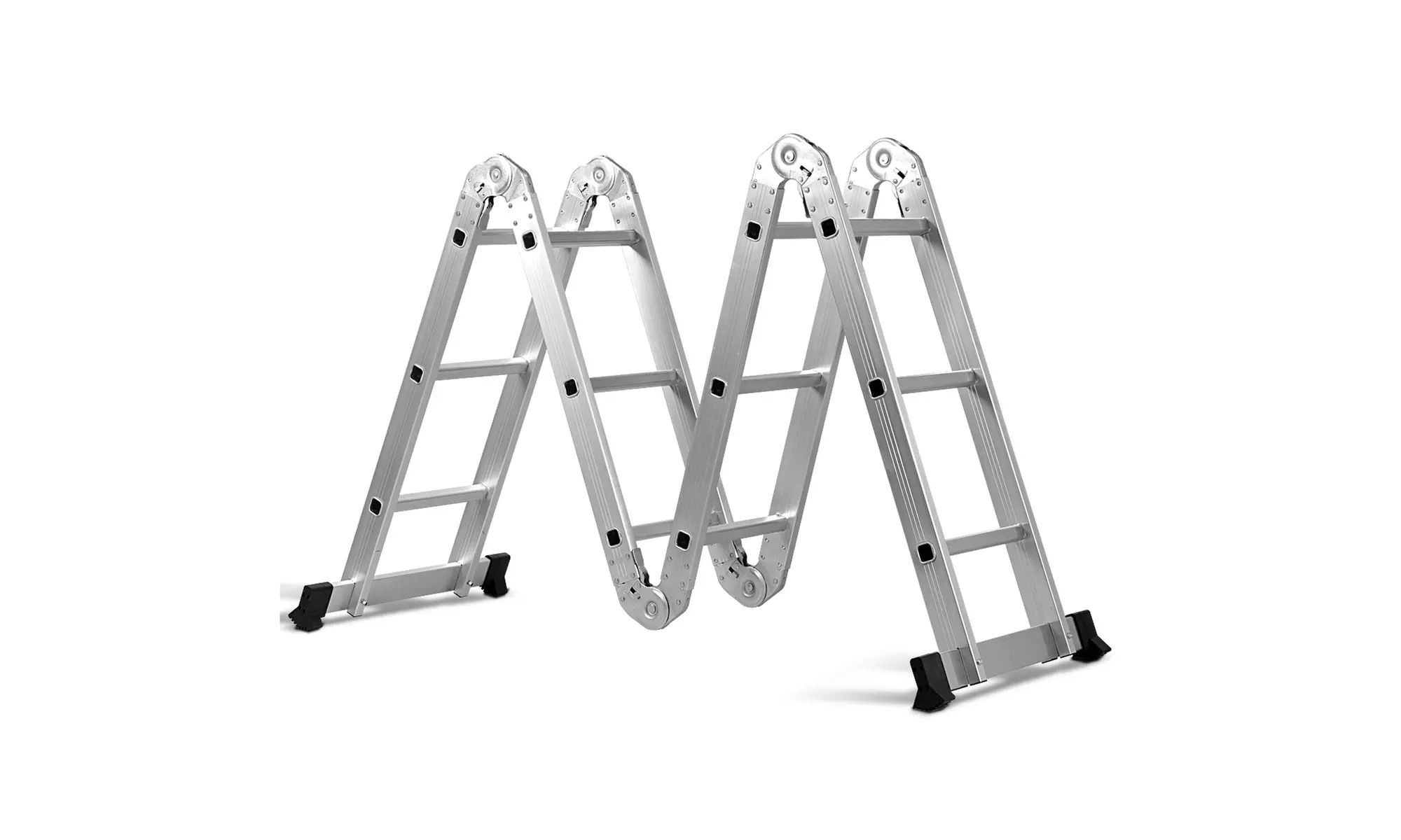 12.5' 12-Step Multi Purpose Step Platform Aluminum Folding Scaffold Ladder 330LB - Primary Image