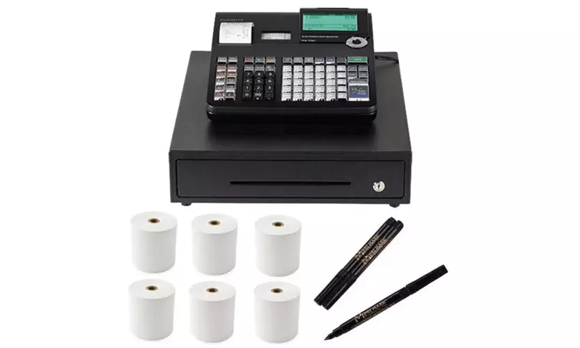Casio PCR-T2300 Cash Register with Detector Pen (3) and Thermal Paper (6) - Primary Image