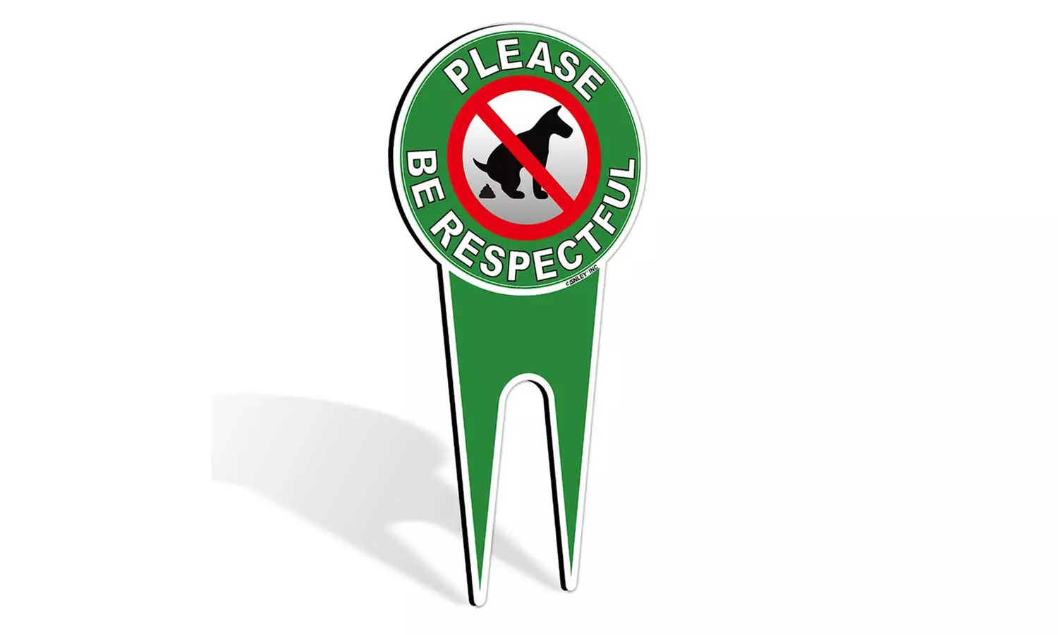 ANLEY Double Sided No Pooping Dog Sign - 12" x 6" Yard Signs  - Primary Image