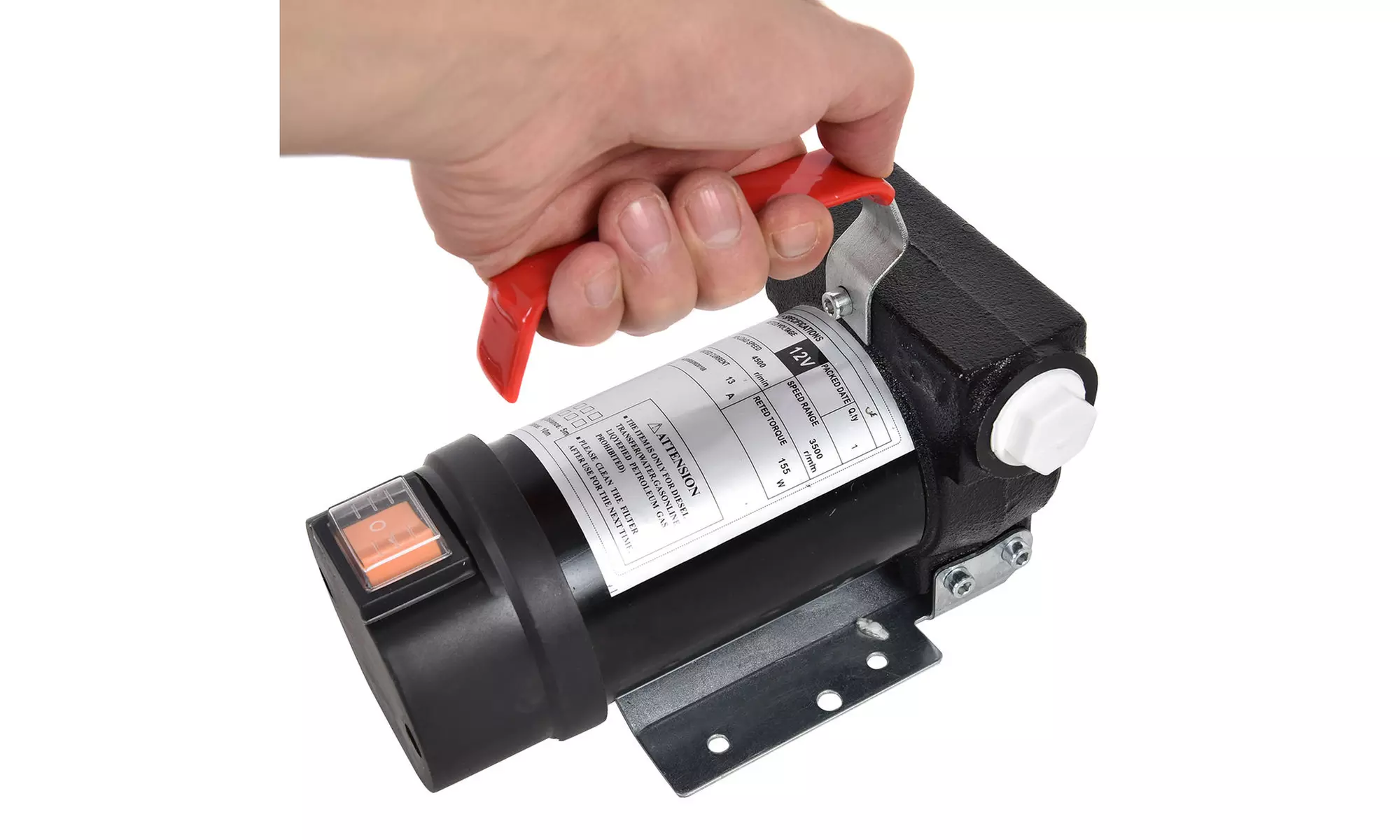 Costway DC 12V 10GPM 155W Electric Diesel Oil And Fuel Transfer Extractor - Primary Image