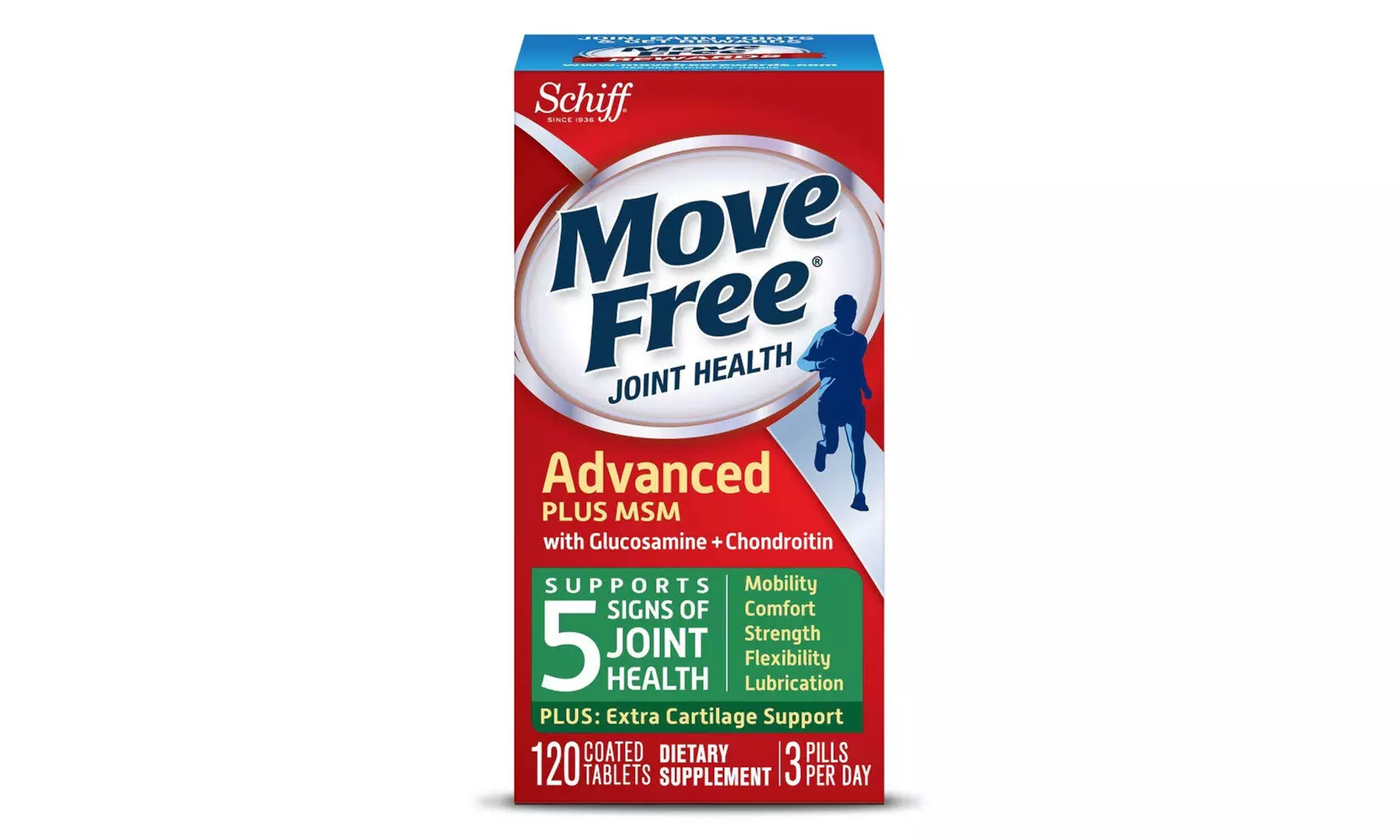 Glucosamine & Chondroiton Plus MSM Advanced Joint Health Supplement, 120ct - Primary Image