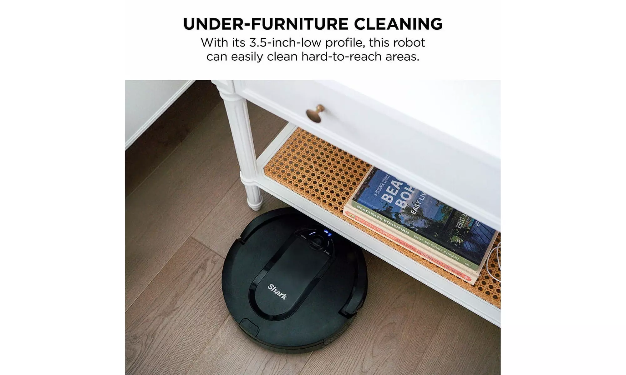 Shark RV990 EZ Robot Vacuum with Row-by-Row Cleaning (Black)- Renewed - Second Medium