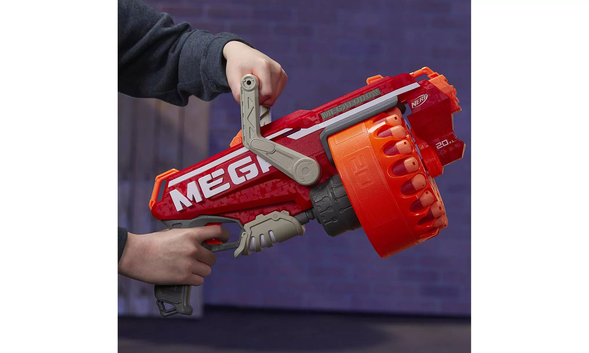 NERF Megalodon N-Strike Mega Toy Blaster with 20 Official Mega Whistler Darts - Second Medium