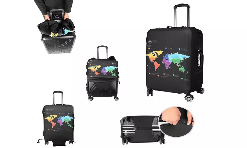 Protective Elastic Travel Suitcase Cover - Multiple Sizes And Prints Available - Second Medium