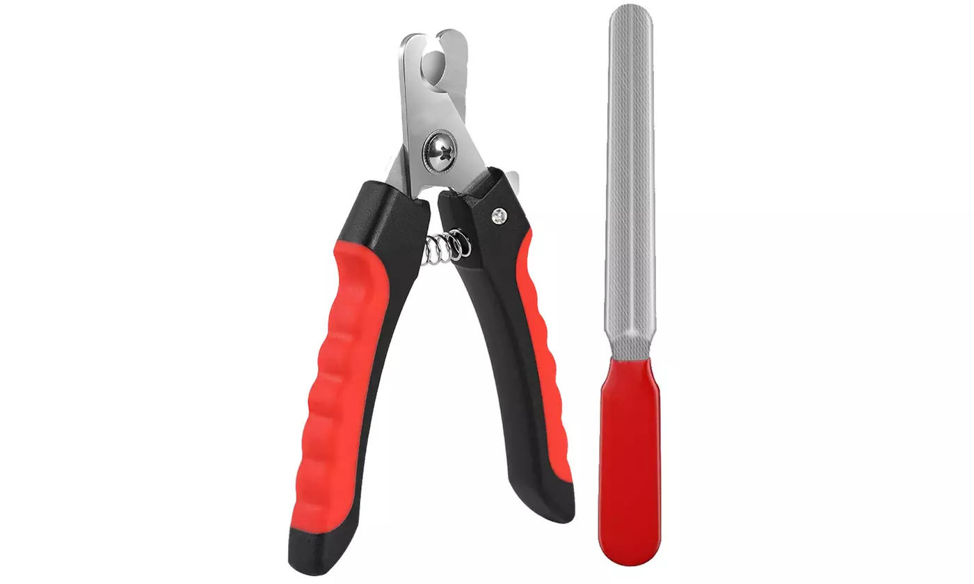 iMounTEK Pet Dog Nail Clipper & File Set Pet Nail Clipper w/ Safety Guard - Primary Image