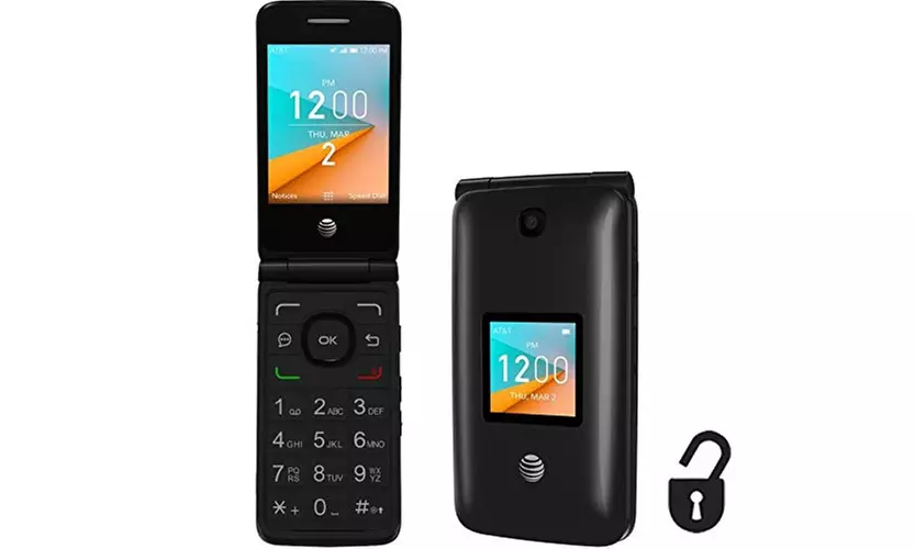 Flip Phone 4G Unlocked LTE GSM Go Flip Cingular At&t BIG BUTTONS External LCD - Primary Image