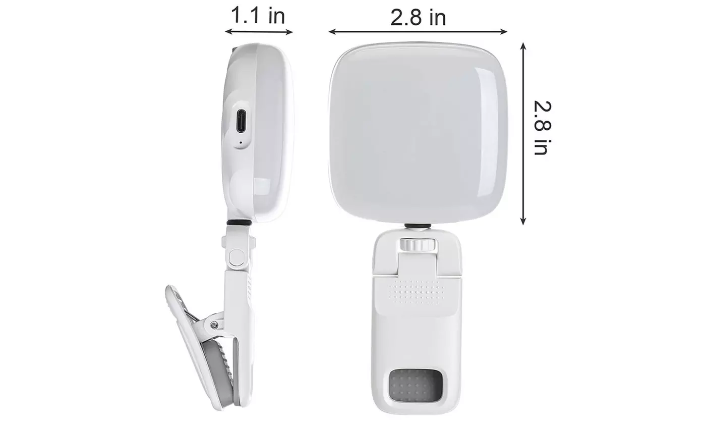Clip-on Phone Selfie Light with 3 Lights and Infinite Adjustment Modes