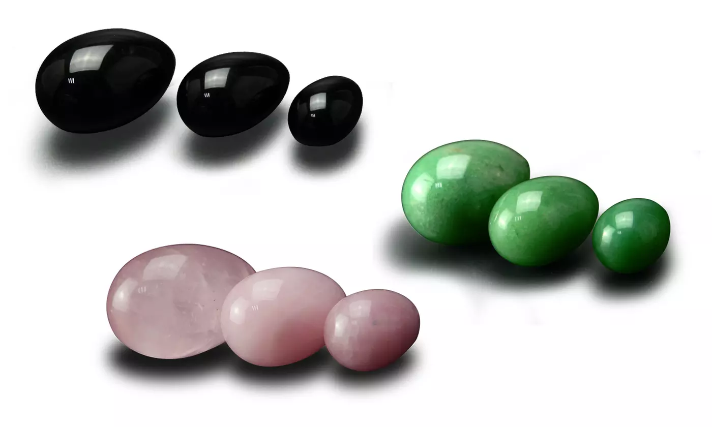 3Pcs/Set Natural Jade Egg Kegel Floor Muscle Kegel Exercise Yoni Egg Tightening